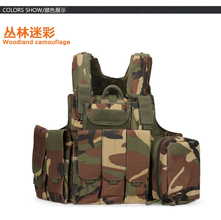 Camuflaje de alambre de acero fantasma chaleco táctico CS equipo de protección de campo módulo anfibio de combate de tropas especiales chaleco de guerra anti-japonesa