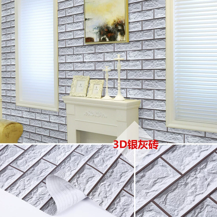 Self-adhesive Wallpaper Roll PVC, 45 cm × 9.8 m, peel-and-stick decorative brick patterns