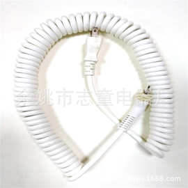 供应抗拉伸黑色灰色两芯旋转头快捷酒店电吹风日本插直发器弹簧线