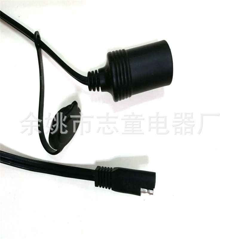 供应韩国美国点烟器筒线2芯葫芦头套筒韩美式母座线车载点烟器线