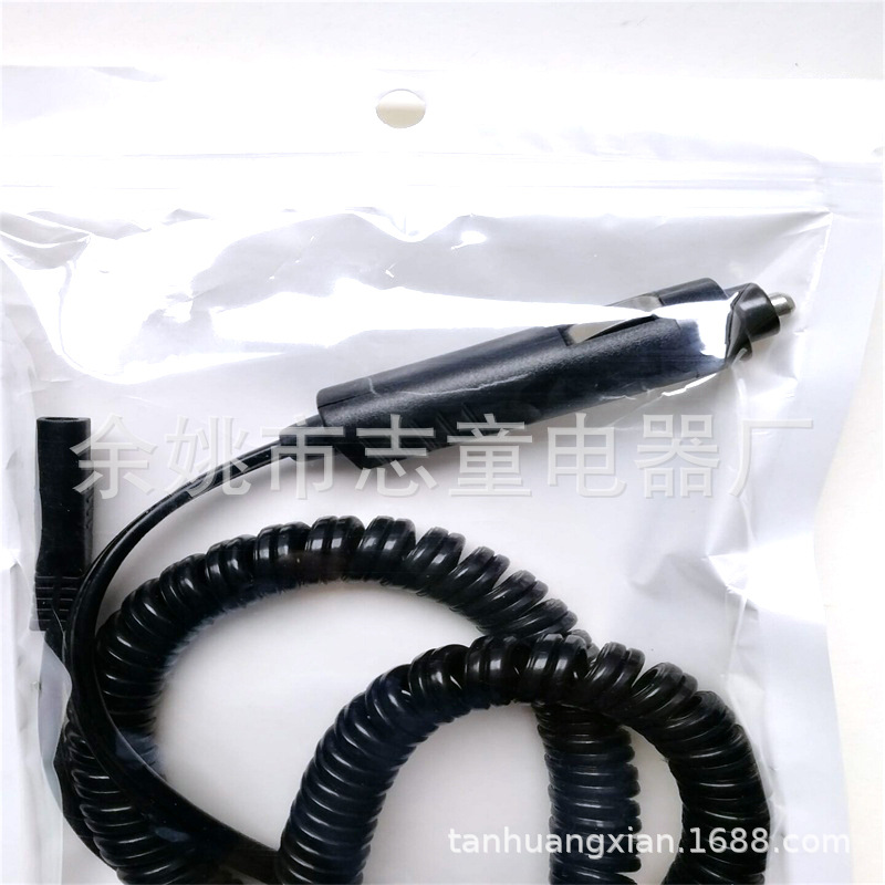 厂家生产车载车充德式韩式美式防水防尘母座套筒电烟器螺旋电源线
