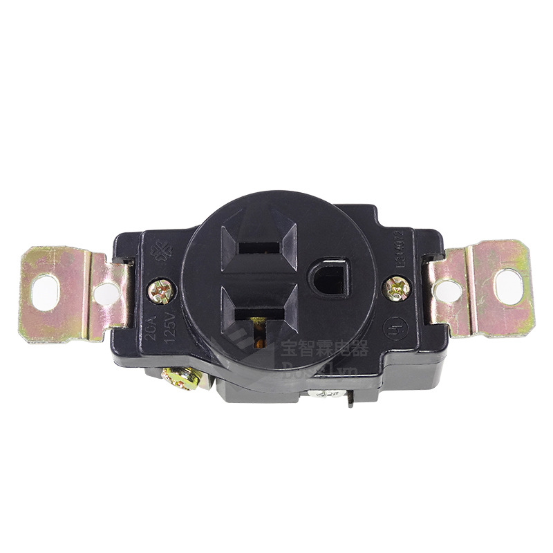 厂家直销灯具插座 5-20R美标舞台灯电源插座 美式机柜暗装插座