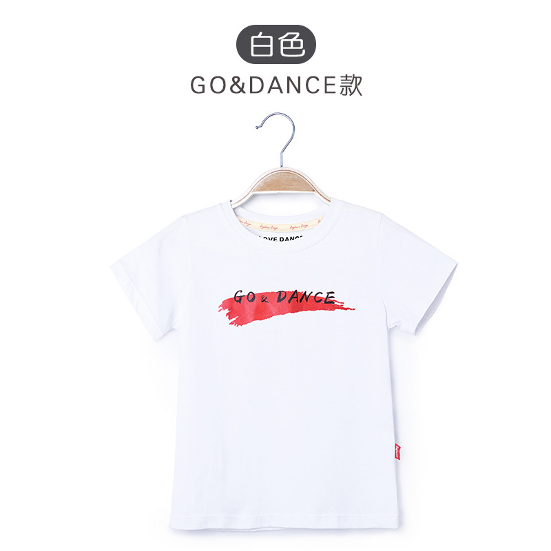 Ropa de baile para niños ropa para niños Top ropa de práctica para niñas camisa de fondo manga corta para Niñas Ropa para niños mediana y grande camiseta