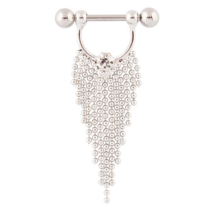 Tassel breast ring anti-allergy medical stainless steel rod body puncture sexy nightclub jewelry Dunhuang ebay resources