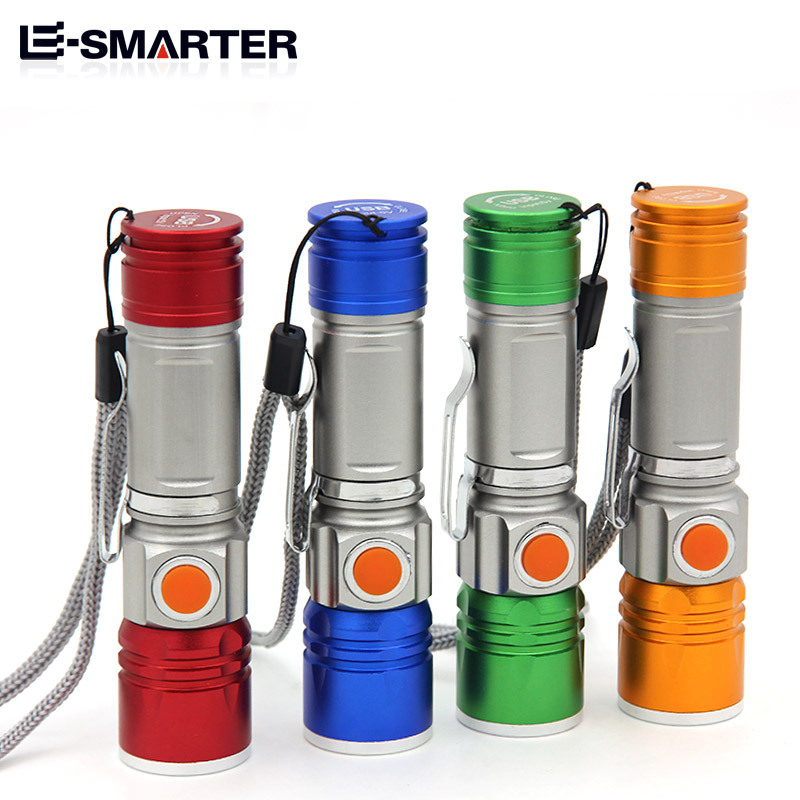 Fábrica al por mayor nuevo 5152 linterna de luz fuerte Q5 LED USB recargable mini iluminación del hogar linterna de luz fuerte