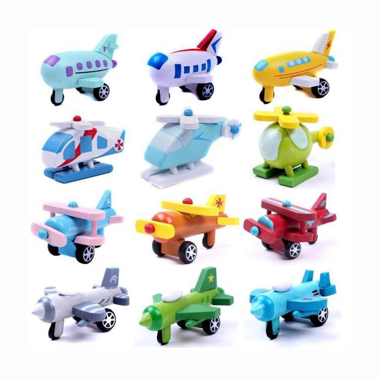 木制儿童玩具日单和风系列迷你汽车飞机模型12件YB155