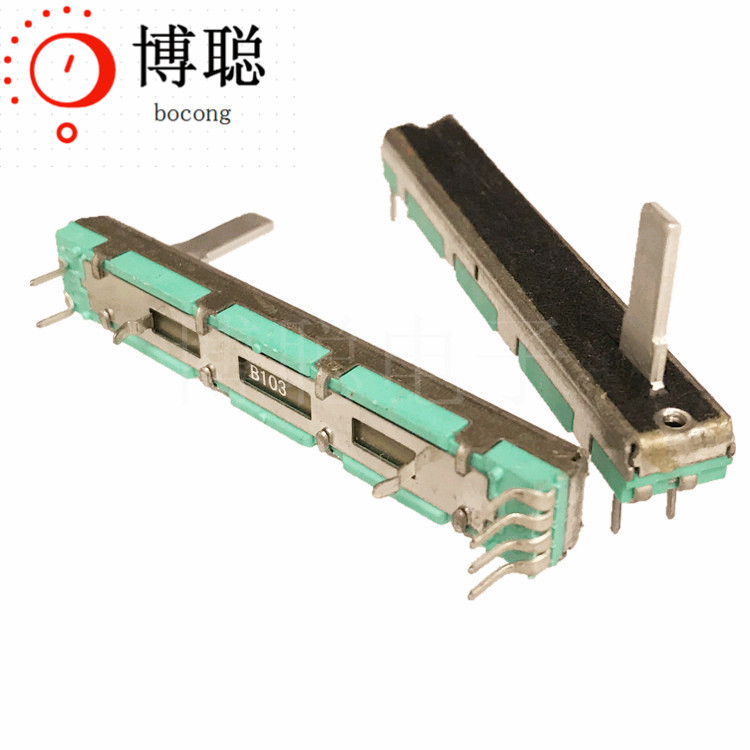 双联直滑式电位器SL4580GH 长60 宽9.2 柄高15 6pin