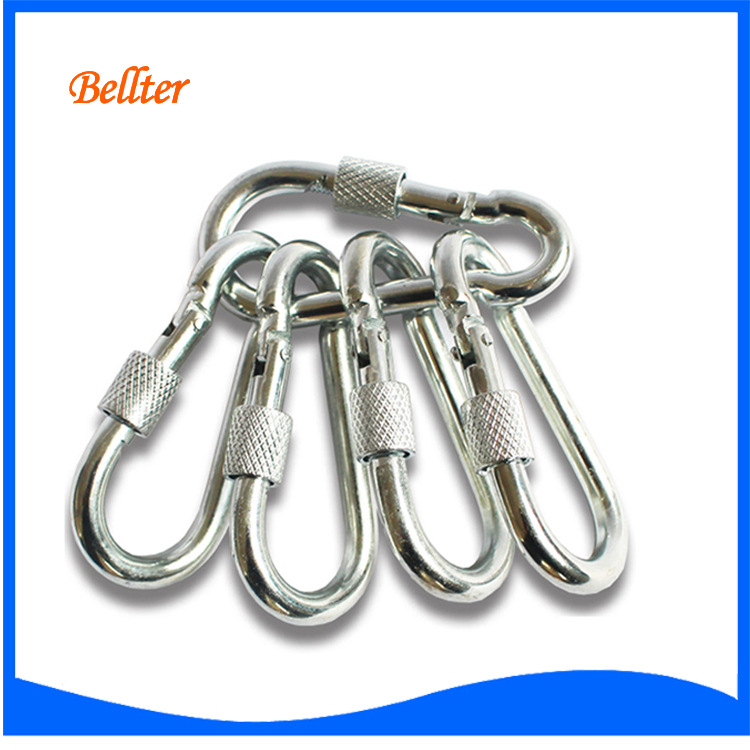 Zinc Alloy galvanized spring hook swing belt accessories carabiner not easy to rust strong anti-oxidation carabiner