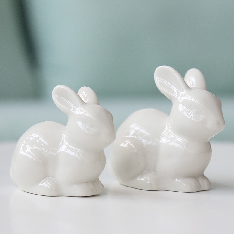 Nordic Modern Simple Abstract Rabbit Ornaments Creative Ceramic Living Room TV Cabinet Desk Soft Decorations Nordic Modern Simple Abstract Rabbit Ornaments Creative Ceramic Living Room TV Cabinet Desk Soft Decorations