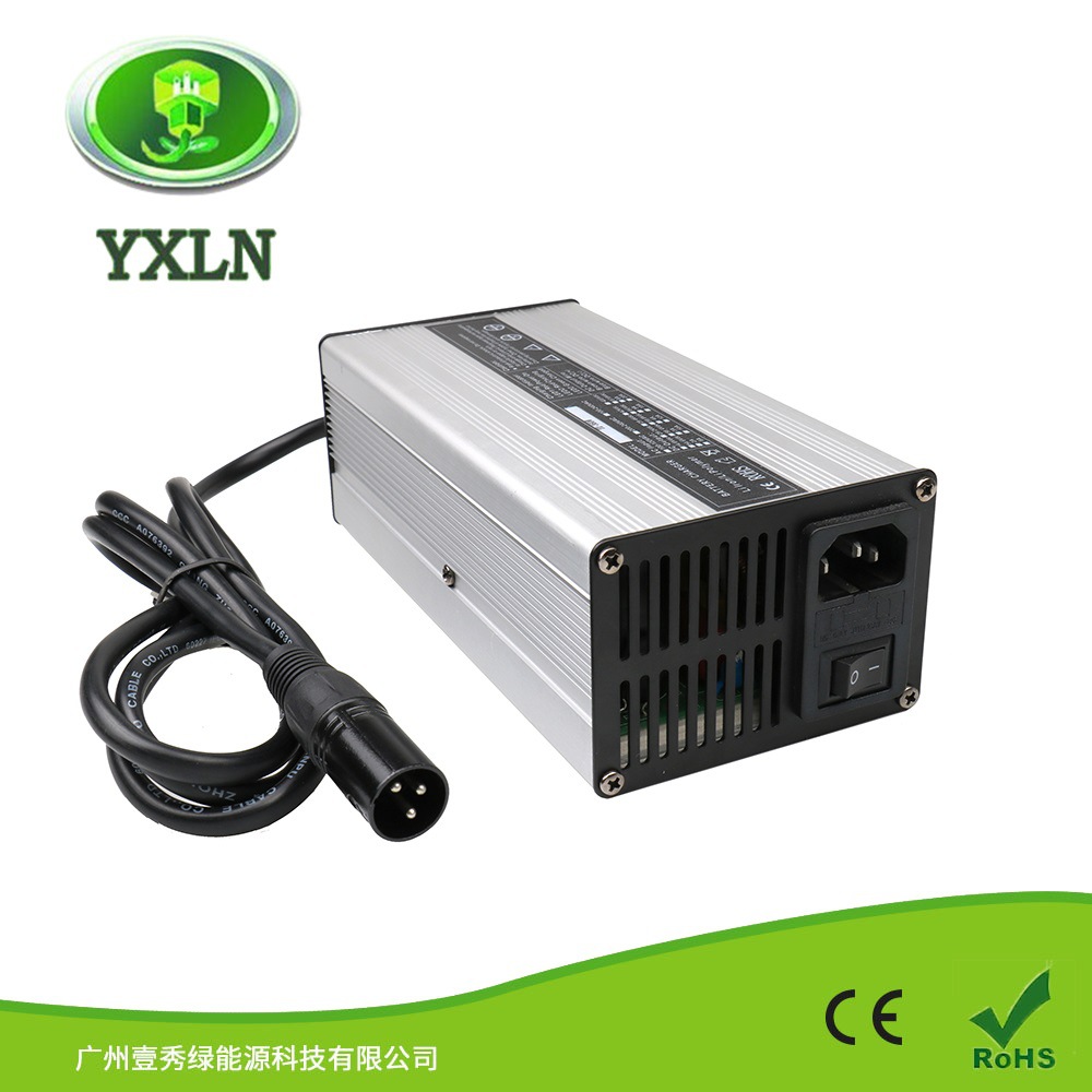 48V 5A 银色铝壳铅酸电池充电器54.6V13串锂电充电器