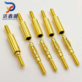 摄影器材电池2.5螺牙M2灯笼针鼓簧连接器公母插针香蕉插座端子