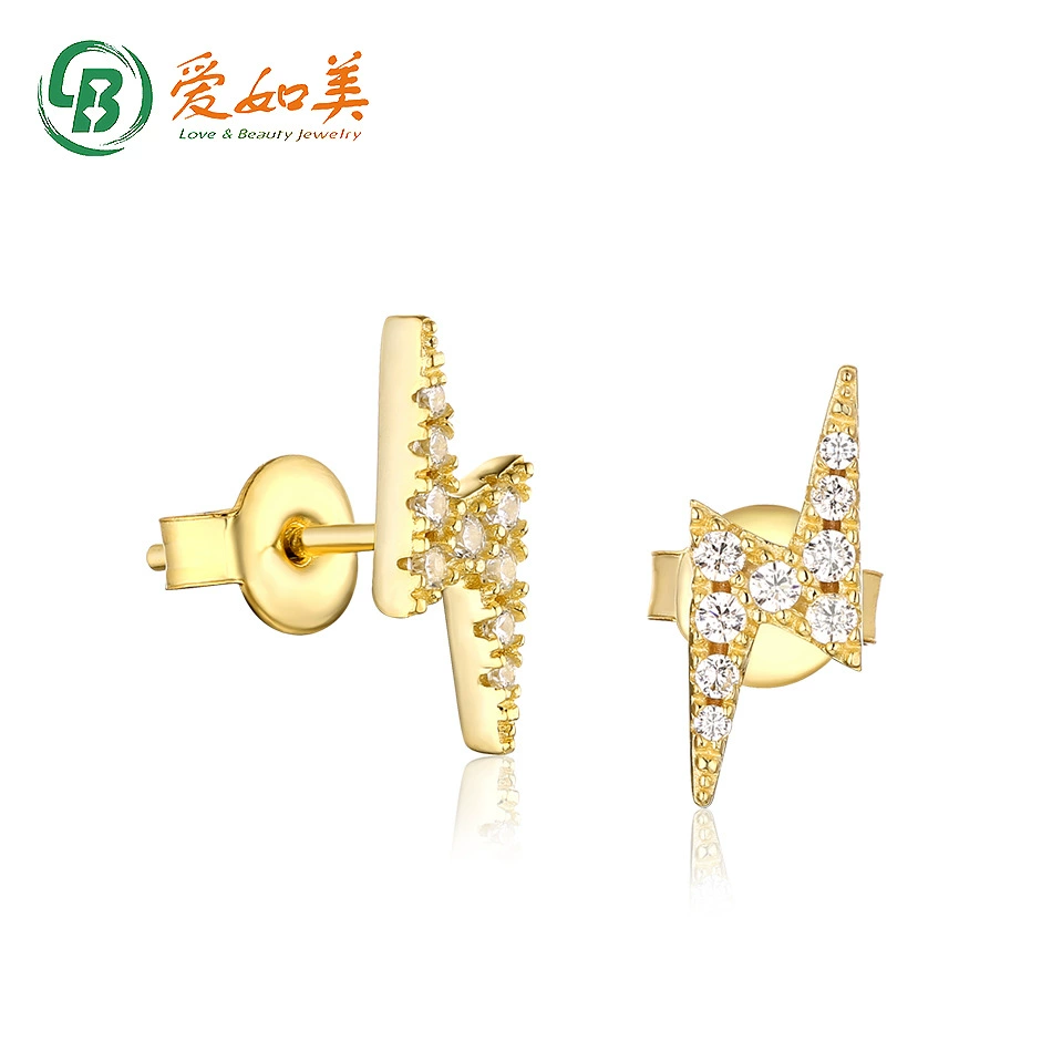 Серьги-молнии Yun Duo из чистого серебра, новые женские серьги с характером, красные и холодные.