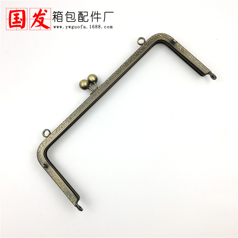 20% de descuento: 20cm cuadrado relieve inverso cabeza de bola sin orificio oro accesorios de bolsa de oro