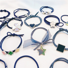 Korean version fresh and simple multi-style tied hair rubber band hair accessories, multi-layer high elasticity bow pearl hair ring headband