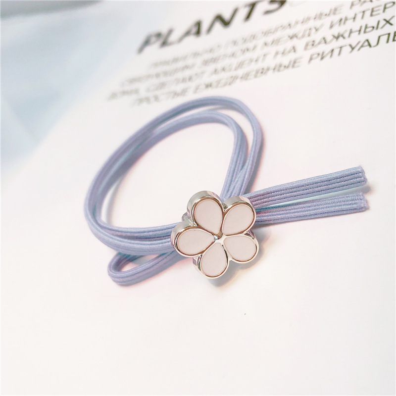 Japón y Corea del Sur lindos anillos de cabello azul pálido chicas amorosas cuerdas de cabeza nudo arco de perlas cordón de goma cuerdas de cabello