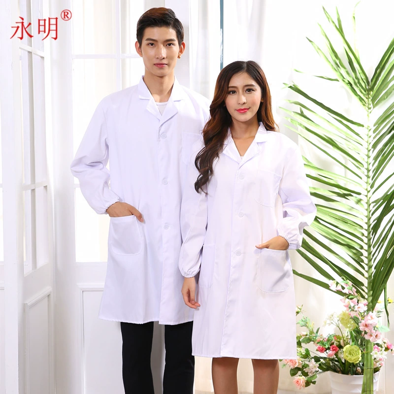 Лето взрослый врач с длинным рукавом хлопок белое пальто медицинская шляпа с коротким рукавом лабораторный халат тонкая Рабочая одежда