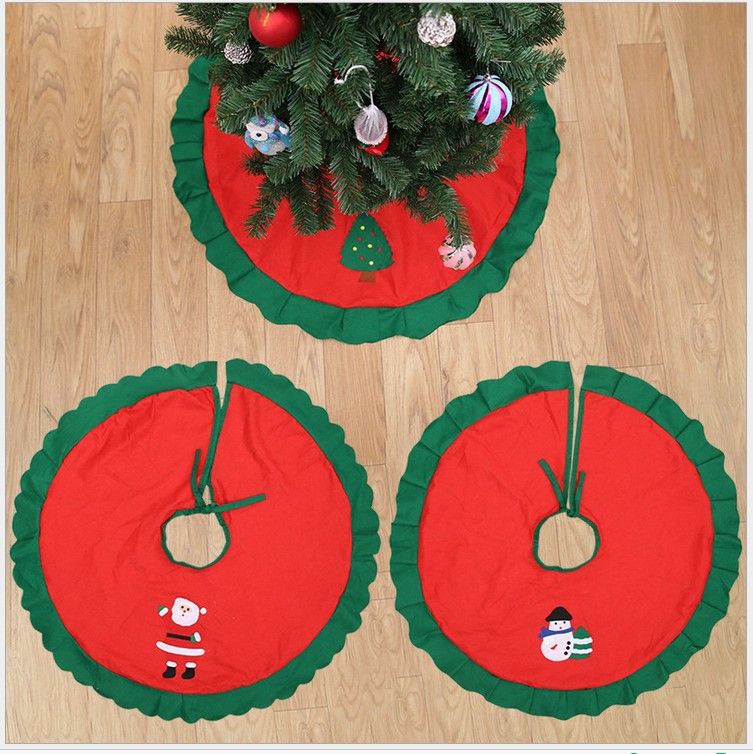 Adornos para árboles de Navidad Falda de árbol de Navidad no tejida delantal de árbol de Navidad 90cm Falda de árbol de Navidad