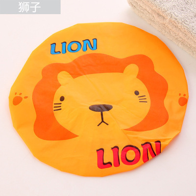 Gorro de ducha de dibujos animados Gorro de ducha de mujer adulto engrosado viaje impermeable champú tapa cocina a prueba de aceite sombrero a prueba de humo