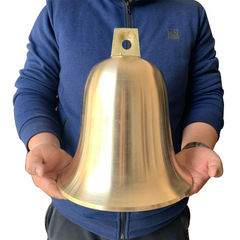 Wholesale brass round mouth copper wind chime, large temple pagoda school classroom hanging ornament copper bell copper gong