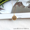 Brand accessory, fashionable retro metal coins, necklace, European style, wholesale