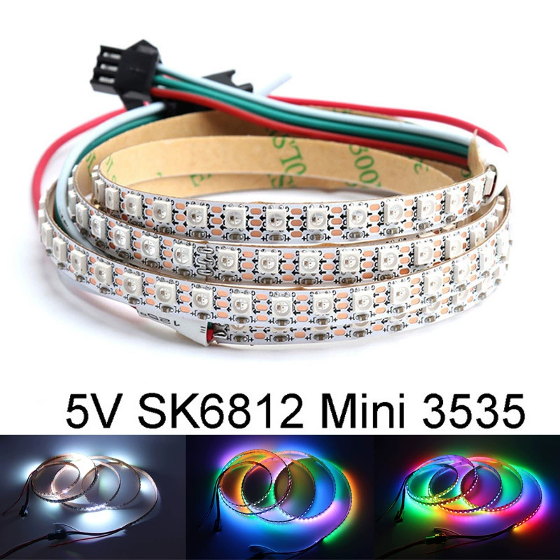 Шестнадцатый board ширина 7 мм WS2812 узкая board slide лампа 3535LED светодиодная лента полного цвета 5V