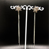 Universal earrings with tassels, with snowflakes, Korean style, silver 925 sample