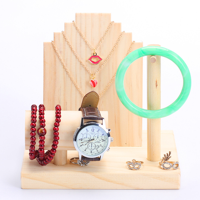 实木珠宝展示道具耳环展示收纳架戒指座托首饰架陈列摆件现货