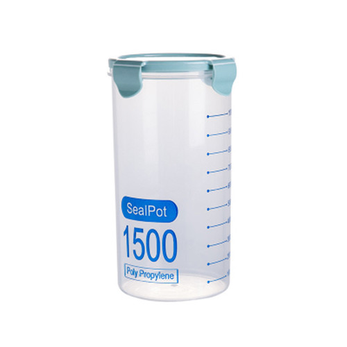 Sealed container for five grains and miscellaneous grains, transparent food storage container for milk powder in kitchen refrigerator at home, plastic buckle storage container 