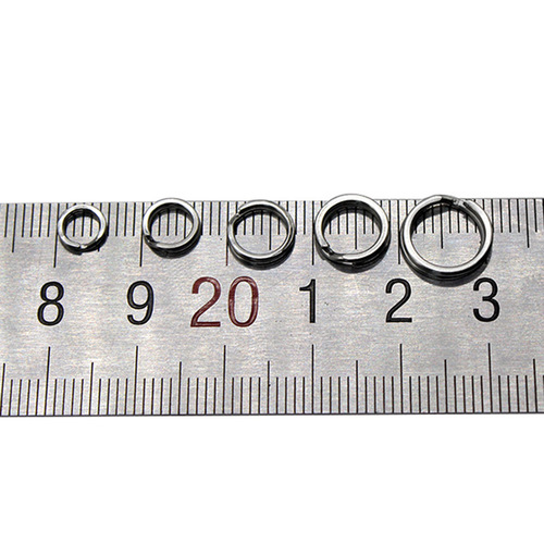 Lure flattened stainless steel double-turn swivel connector Fishing line loss prevention ring fishing supplies