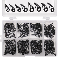 Wihua Top Ring Lead Eye Set, 80 Pieces/Box, Ceramic High Carbon Steel Material, Casting Rod Accessories, Cross-border E-commerce