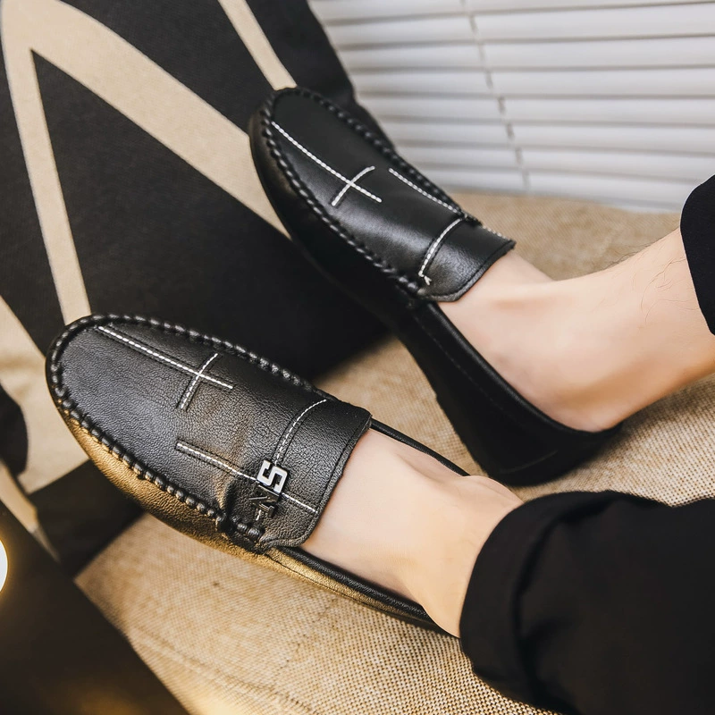 Мужские лоферы, повседневная модная обувь 2024, новые слипоны, мужские туфли в корейском стиле, летние кожаные туфли для мужчин