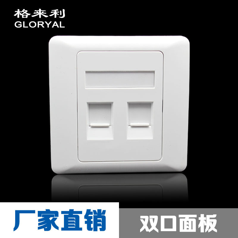 86型双口信息面板 RJ45网络 产品信息面板