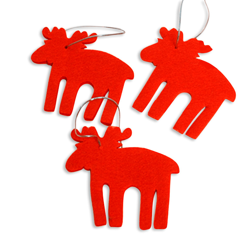 跨境创意设计多样式简易童趣设计圣诞节用毛毡挂件装饰品毛毡制品