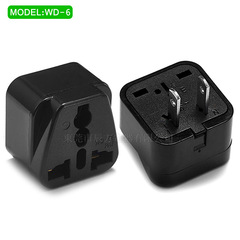British, European, Australian-style to American-style conversion plug, American-to-European-standard plug, German-to-American-standard conversion plug