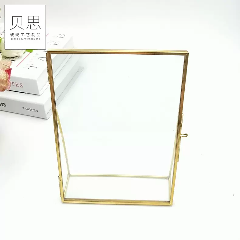 海外创意复古做旧玻璃相框相架 植物标本照片展示艺术品相框