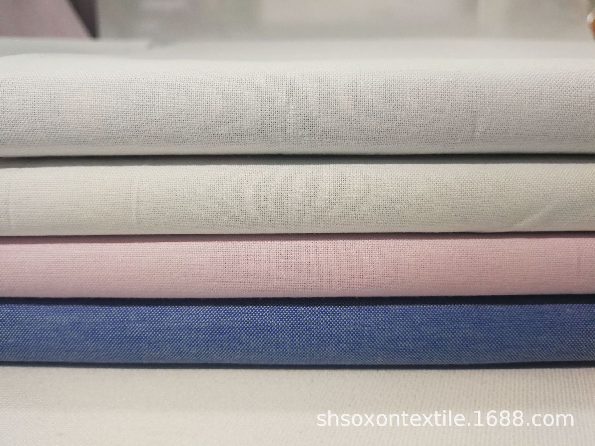 工厂现货弹力超细旦牛津纺男女职业装衬衫面料工装制服衬衣布