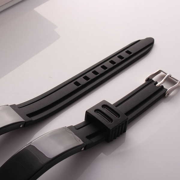 Silicone bracelet stainless steel