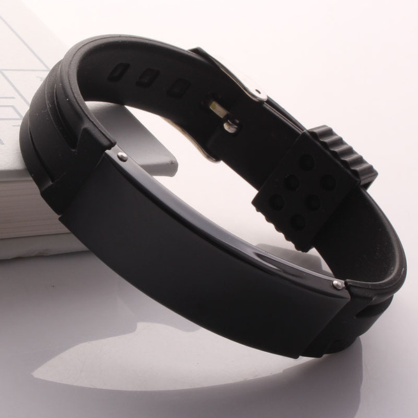 Silicone bracelet stainless steel