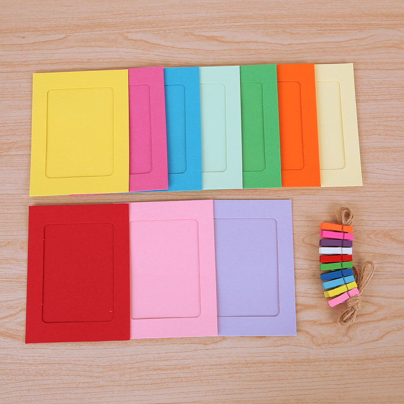 6 inch color photo frame factory direct high-grade retro photo wall primary color hanging paper photo frame paper 6 inch color photo frame factory direct high-grade retro photo wall primary color hanging paper photo frame paper