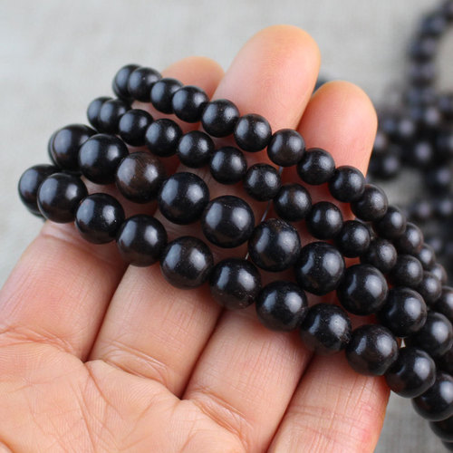 Black sandalwood bracelet, Buddha beads bracelet, 108 pieces 6/8mm multi-layered men's and women's jewelry gift, purple sandalwood ebony raw material