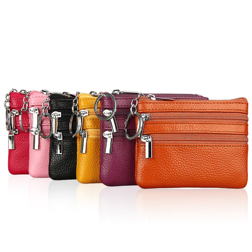 Wholesale cartoon new cute leather small coin purse coin coin bag first layer cowhide exquisite wallet