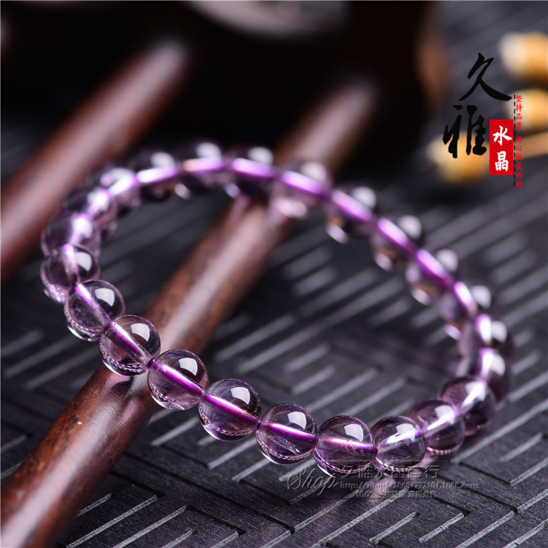 jiuya crystal natural light purple amethyst bracelet brazil amethyst diy fashion bracelet factory direct sales