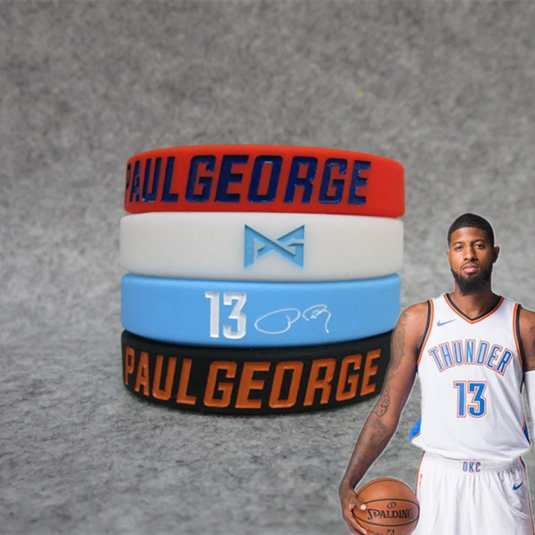 Браслет-резинка для запястья с силиконовой набивкой Kobe James Curry Wade Irving Westbrook, спортивный, светящийся, мужской со звездами
