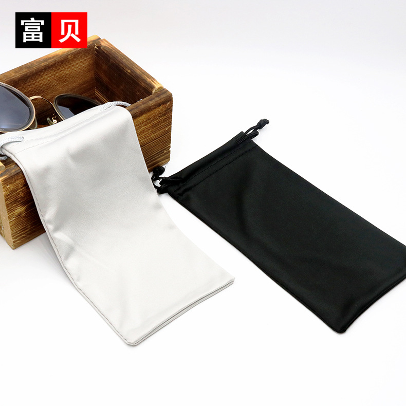 Spot wholesale glasses bag custom black glasses cloth glasses bag set sunglasses mobile phone bag packaging printing