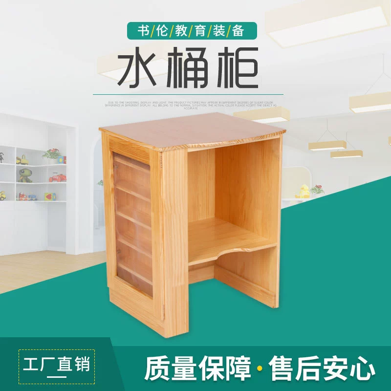 Детский сад ведро из цельного дерева полка для чашек для воды детская деревянная стойка для хранения чайных чашек многофункциональный питьевой шкаф оптом
