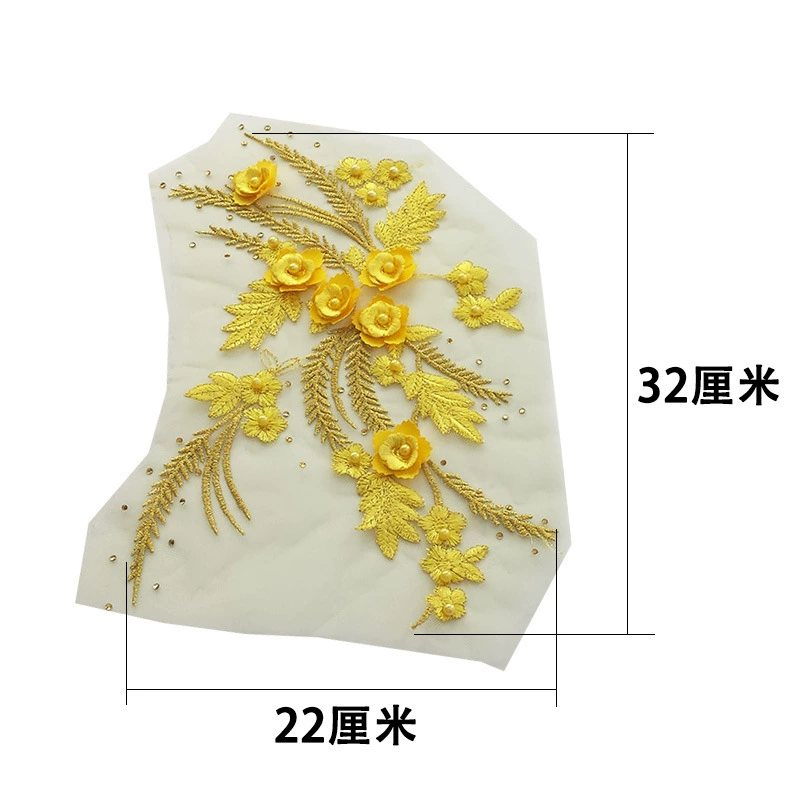 Three dimensional lace suit, with embroidery, flowered, lace dress, children's clothing