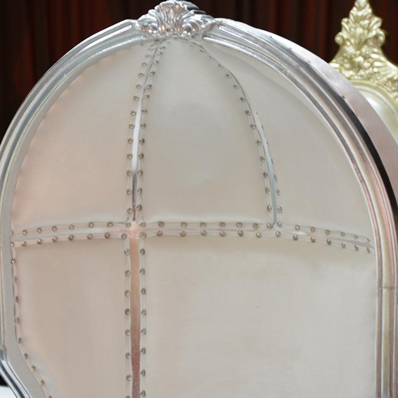 Botón de un solo tirón Silla de boda concubina Silla de espalda alta novio novia Silla de boda Silla de sofá de espalda alta Silla de jaula de pájaros