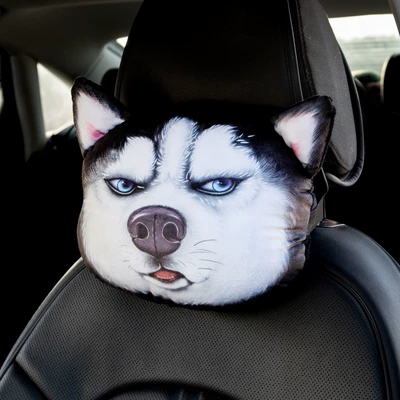 3D Husky Car Headrest: Headrest