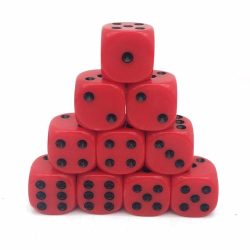 Cross-border supply No. 16 red black dot rounded dice dice board game mahjong accessories 1.6CM