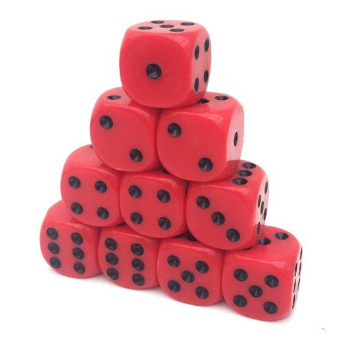 Cross-border supply No. 16 red black dot rounded dice dice board game mahjong accessories 1.6CM